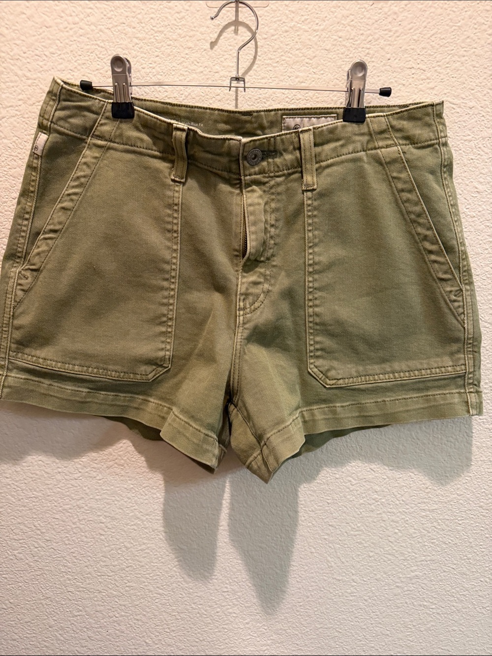Agolde Analeigh Shirt - High-Rise Fit Olive Green